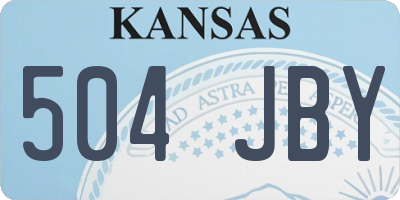 KS license plate 504JBY