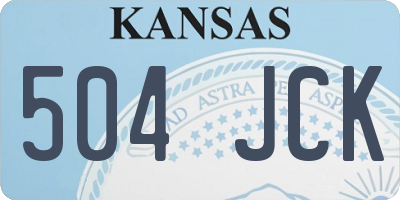 KS license plate 504JCK