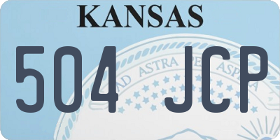 KS license plate 504JCP