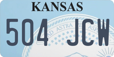 KS license plate 504JCW