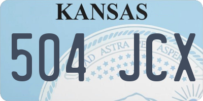 KS license plate 504JCX