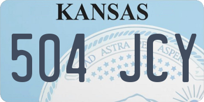 KS license plate 504JCY