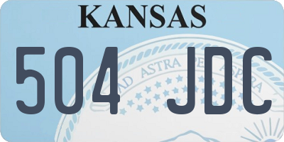 KS license plate 504JDC