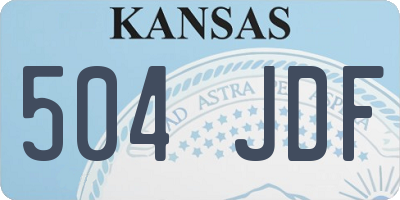 KS license plate 504JDF