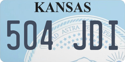 KS license plate 504JDI