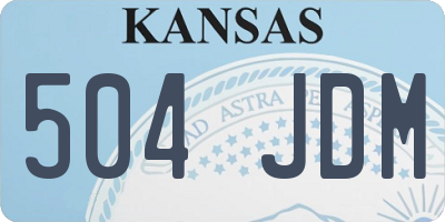 KS license plate 504JDM