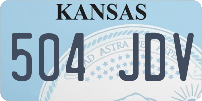 KS license plate 504JDV