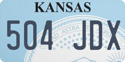 KS license plate 504JDX