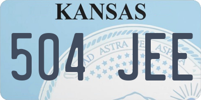 KS license plate 504JEE