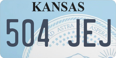 KS license plate 504JEJ