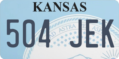 KS license plate 504JEK