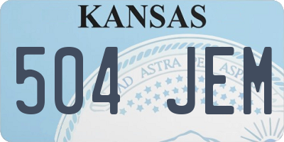 KS license plate 504JEM