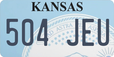 KS license plate 504JEU