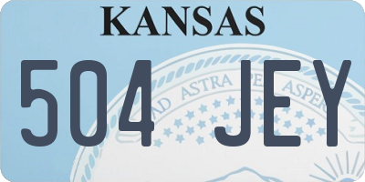 KS license plate 504JEY