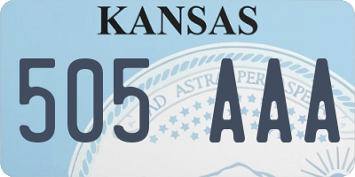 KS license plate 505AAA