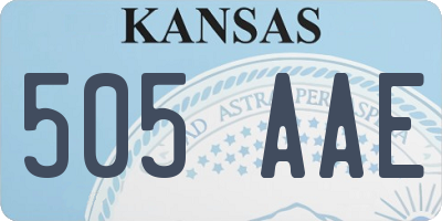 KS license plate 505AAE