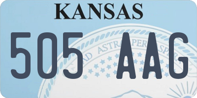KS license plate 505AAG