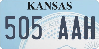 KS license plate 505AAH