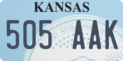 KS license plate 505AAK