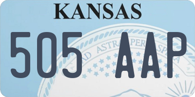 KS license plate 505AAP