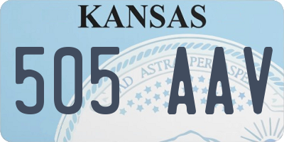 KS license plate 505AAV
