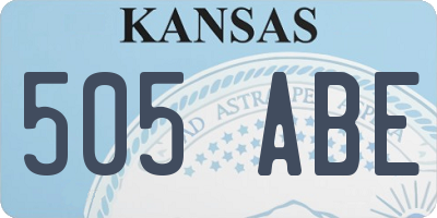 KS license plate 505ABE