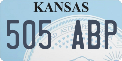 KS license plate 505ABP