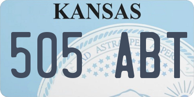 KS license plate 505ABT