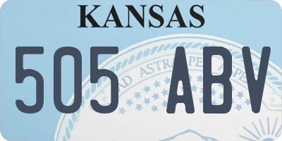 KS license plate 505ABV