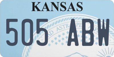 KS license plate 505ABW