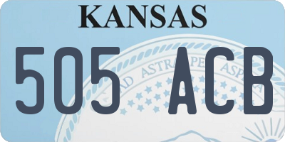 KS license plate 505ACB
