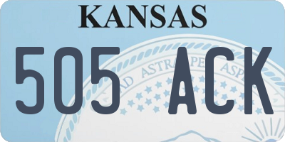 KS license plate 505ACK