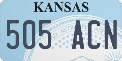 KS license plate 505ACN
