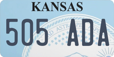 KS license plate 505ADA
