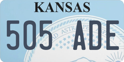 KS license plate 505ADE