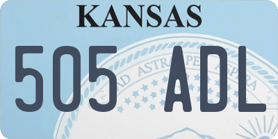 KS license plate 505ADL