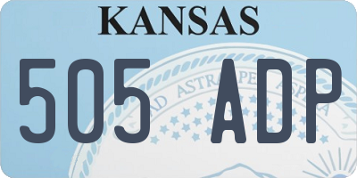 KS license plate 505ADP