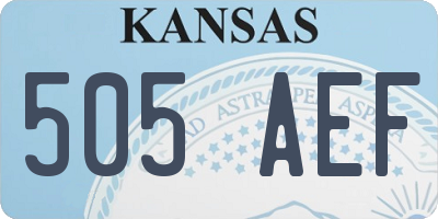 KS license plate 505AEF