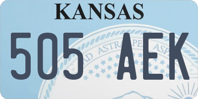 KS license plate 505AEK