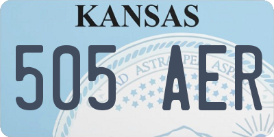 KS license plate 505AER