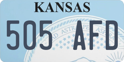 KS license plate 505AFD
