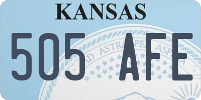 KS license plate 505AFE