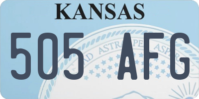 KS license plate 505AFG