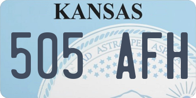 KS license plate 505AFH