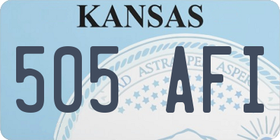 KS license plate 505AFI