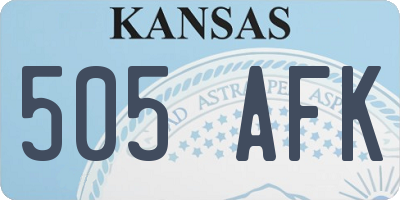 KS license plate 505AFK