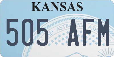 KS license plate 505AFM