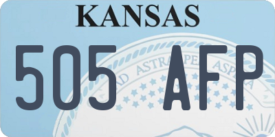 KS license plate 505AFP