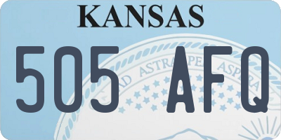 KS license plate 505AFQ