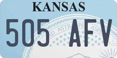 KS license plate 505AFV